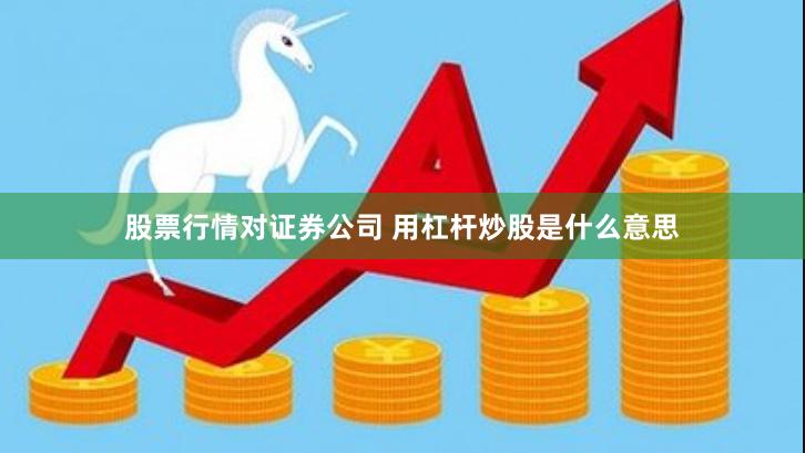 股票行情对证券公司 用杠杆炒股是什么意思
