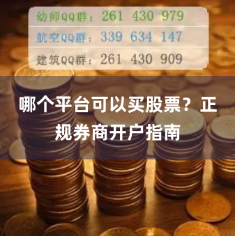 哪个平台可以买股票？正规券商开户指南